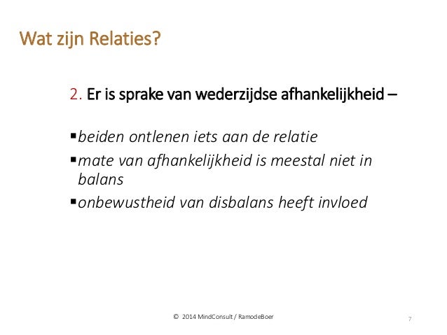 stellingen over relaties stellingen over relaties